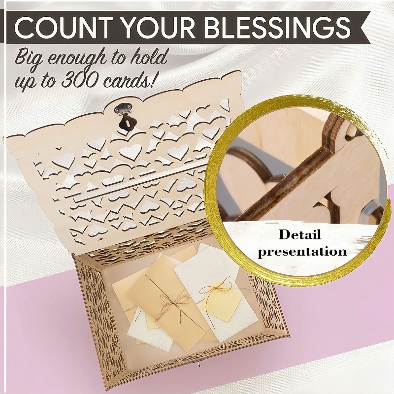 DIY Wooden Mr. & Mrs. Wedding  - Wedding Card Box 评论和价格