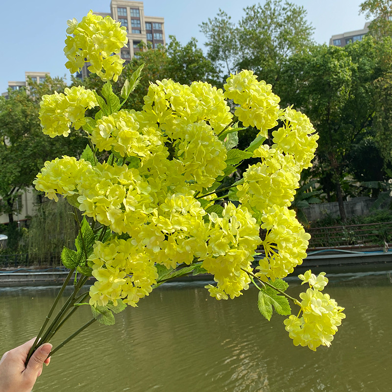 3pcs 4Head Hydrangea Wedding F - Wedding Decor Supply Store 评论和价格