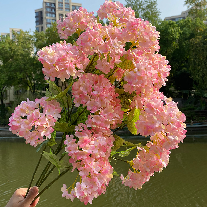 3pcs 4Head Hydrangea Wedding F - Wedding Decor Supply Store 评论和价格