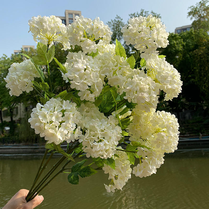 3pcs 4Head Hydrangea Wedding F - Wedding Decor Supply Store 评论和价格