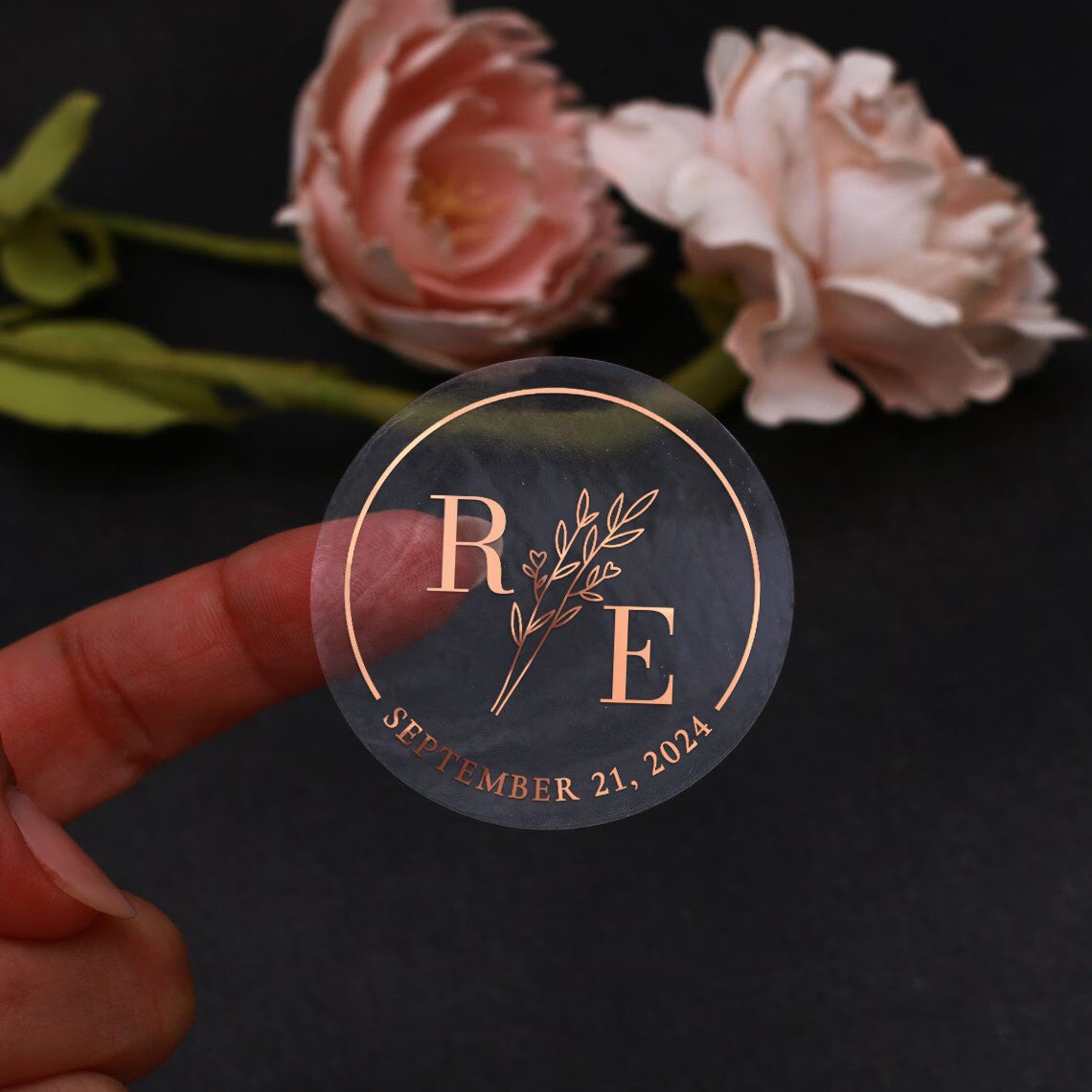 Clear Botanical Wedding Sticke - Wedding Envelopes 评论和价格