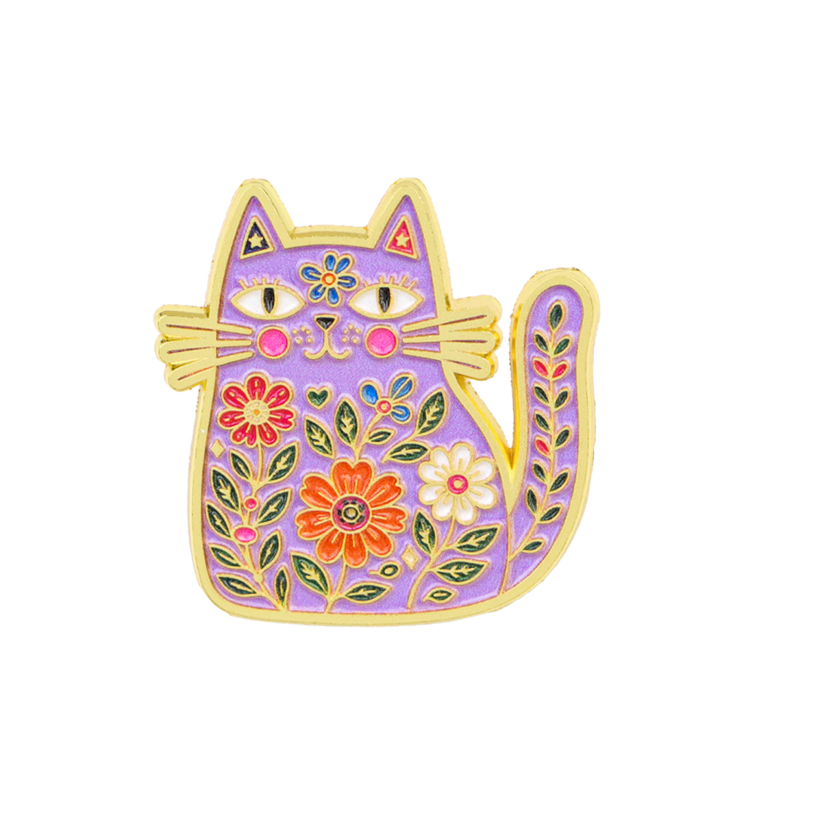 Folk Art Floral Black Cat Enam - Good Floral & Wedding Decor Supply Photos 评论和价格